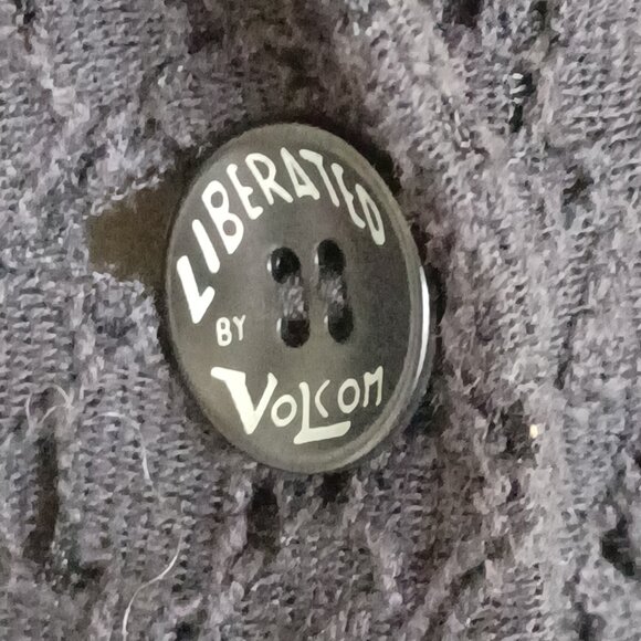 LIKE NEW! Volcom "Frochickie" Black Open Lace Jacket Size XS - Picture 7 of 10